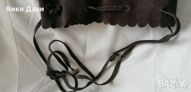 кожена Хипи торбичка чанта велур, снимка 4 - Чанти - 32896003