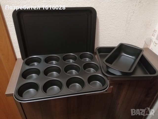 Нов сет за печене на хляб,сладки,мъфини с незалепващо покритие., снимка 3 - Прибори за хранене, готвене и сервиране - 43545753