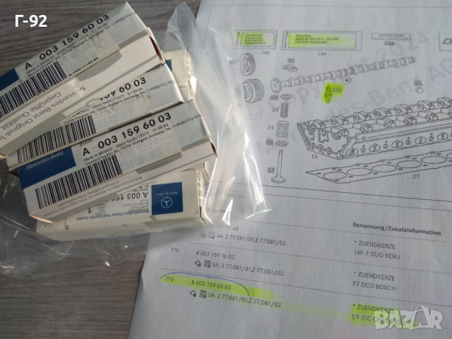 A0031596003**NEU**MERCEDES-BENZ**Запалителна свещ**M104**M119, снимка 3 - Части - 44883714