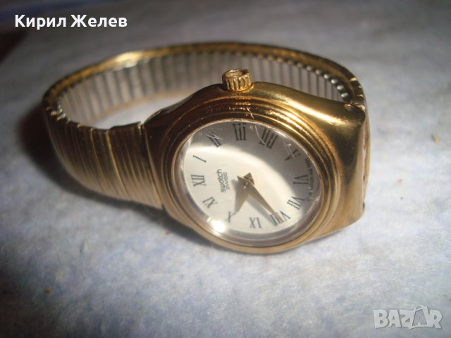 SWATCH SWISS AG 1995 Стар МАРКОВ ОРИГИНАЛЕН ПОЗЛАТЕН КВАРЦОВ ЛУКС ЧАСОВНИК - ГРИВНА ШВЕЙЦАРИЯ 26794, снимка 12 - Дамски - 37372639