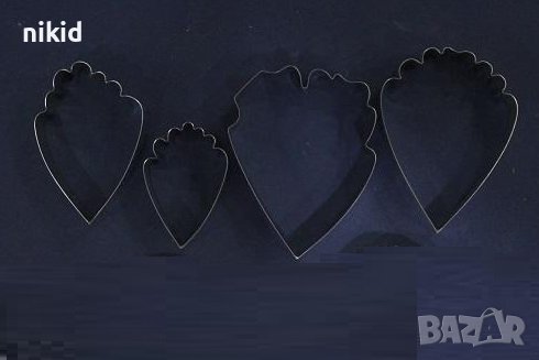 4 бр Божур Божури метални резци резец за направа на цвете украса декорация торта шоколад фондан, снимка 2 - Форми - 38072530
