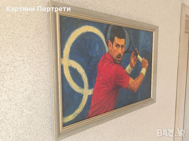 Картина с Новак Джокович, снимка 3 - Декорация за дома - 51238287