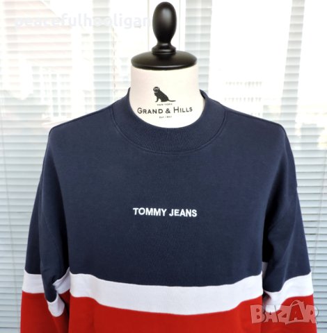 Tommy Hilfiger Tommy Jeans Colourblock Roundneck Shirt - мъжка блуза размер XL, снимка 2 - Блузи - 43254998