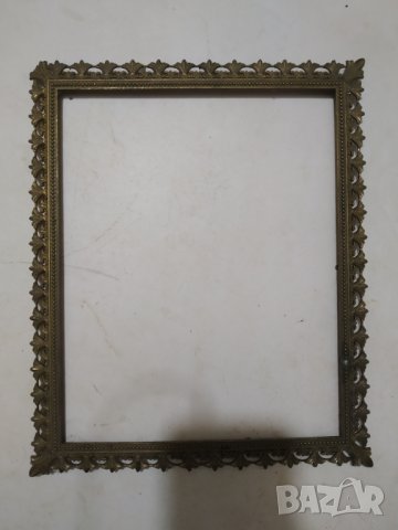 стара метална рамка за снимка,огледало, снимка 1 - Други ценни предмети - 39618663
