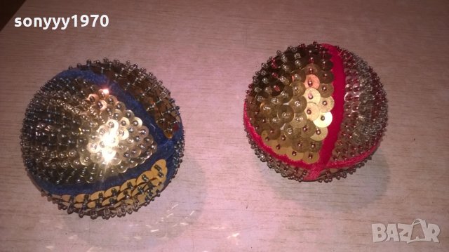 топки 2бр-цвят злато-9см-внос швеицария, снимка 6 - Колекции - 27447048