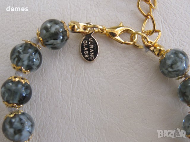 Ръчно изработена гривна от стъкло Мурано, Венеция, снимка 4 - Гривни - 35119002