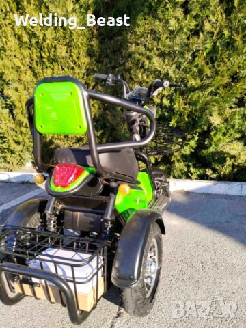 Двуместна електрическа триколка MaxMotors Pudding 1800W-48V-20Ah-Зелен, снимка 6 - Мотоциклети и мототехника - 43592526