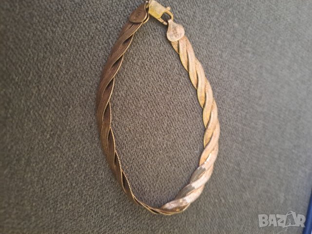 Гривна сребро 925 позлатена, снимка 2 - Гривни - 43202918