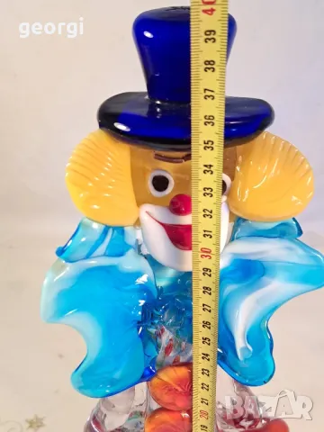 голям стъклен клоун Murano , снимка 8 - Декорация за дома - 49568046