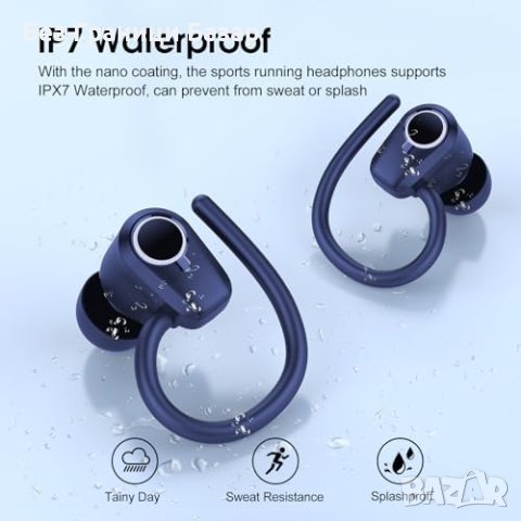 Нови Bluetooth 5.3 Спортни Слушалки - HiFi, IP7, 50h Батерия, снимка 4 - Bluetooth слушалки - 43670054