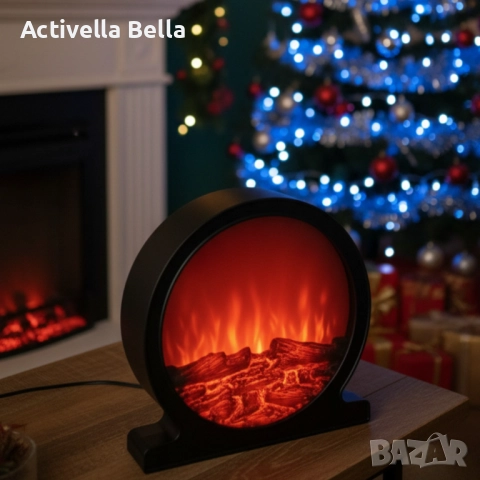 Кръгла декоративна Led камина, снимка 4 - Декорация за дома - 52538217