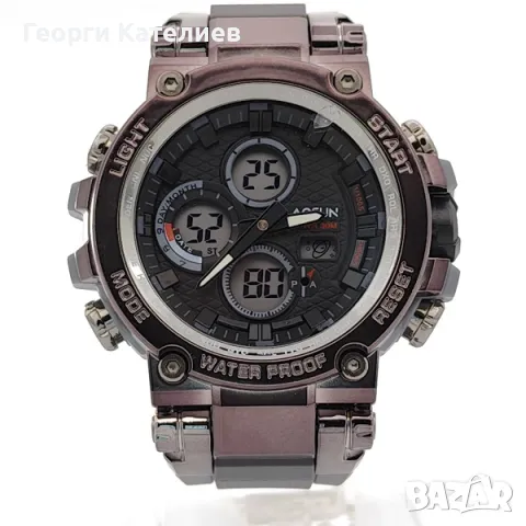 Мъжки електронен часовник с голям циферблат и черна силиконова кашка Код на продукта:B-01-07