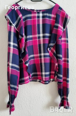 Красива карирана блуза, снимка 2 - Ризи - 37758849