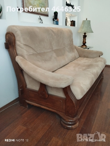 Диван и фотьойл от масив, снимка 2 - Дивани и мека мебел - 52877033
