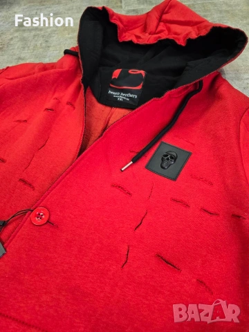 Нова мъжка червена поларена жилетка BENTLI, снимка 3 - Други - 53212705