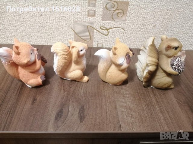 Малки фигурки на бухали,лисици и катеричка не чул,не видял,не разбрал за декорация., снимка 9 - Градински мебели, декорация  - 43148023
