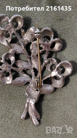 Прекрасна ретро брошка , снимка 3 - Антикварни и старинни предмети - 52851406