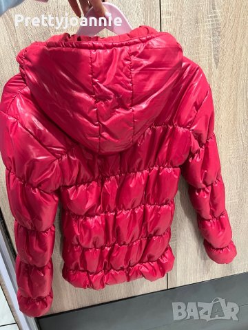 Червено яке размер Л, снимка 5 - Якета - 39480006