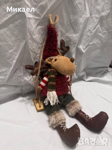 Коледна фигура Елен на люлка