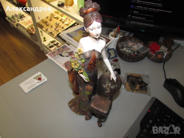 Стара фигурка 37см, снимка 3 - Други ценни предмети - 52256997