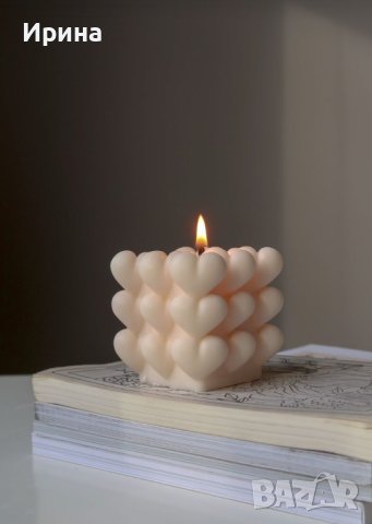 Ароматна свещ сърчице, candle heart, снимка 3 - Декорация за дома - 43989349