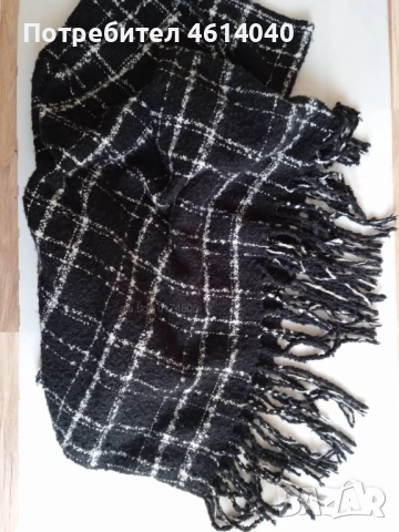 Шал топъл 180 см х 69 см, снимка 2 - Шалове - 52529004