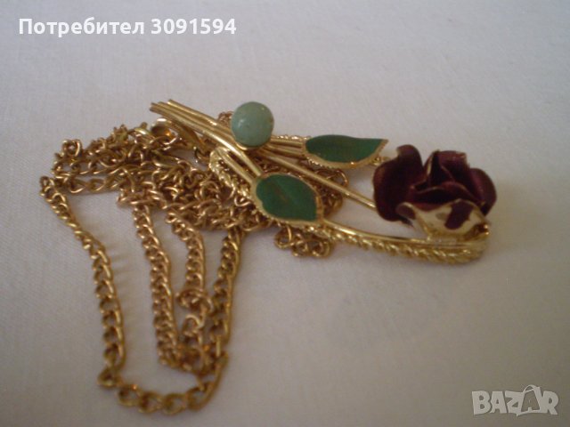 дамско колие с цветя, снимка 2 - Антикварни и старинни предмети - 40277035