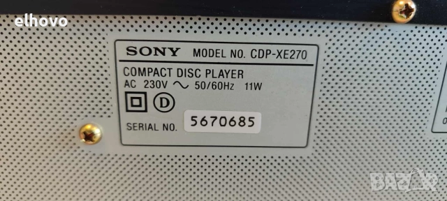 CD player SONY CDP-XE270#1, снимка 7 - Аудиосистеми - 51590708