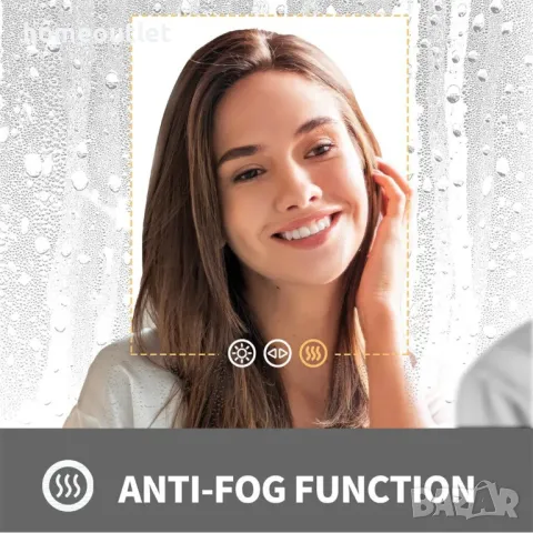 ПРОМОЦИЯ LED огледало за баня с правоъгълна форма LUVODI XMR-C28-288-EU, снимка 10 - Огледала - 49675382