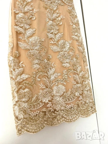 Разпродажба Красива официална елегантна рокля по тялото с бродерии Нова, снимка 3 - Рокли - 52881449