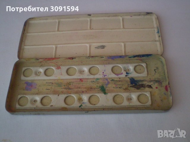 Винтидж немски VARIA Кутия за акварелни бои тенекиен германия, снимка 5 - Антикварни и старинни предмети - 37237711