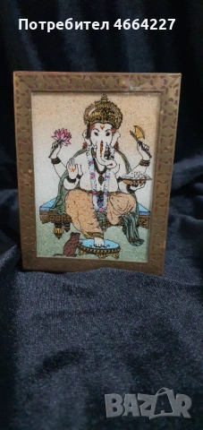 Ръчно изработена дървена кутия с изображение на бог Ганеша, снимка 5 - Антикварни и старинни предмети - 53013439