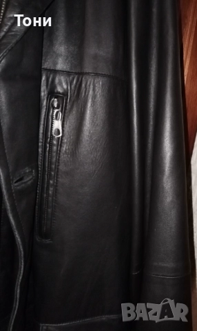 DANIEL HECHTER PARIS Оригинал Ново Мъжко Модерно Зимно Яке от Естествена Кожа L , снимка 2 - Якета - 51924325