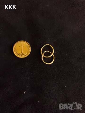 Златни обеци , детски., снимка 3 - Обеци - 48553930