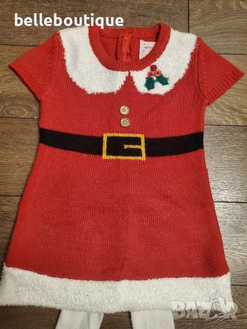 Страхотен коледен комплект от 3 части за момиченце 86 см., снимка 3 - Комплекти за бебе - 38537140