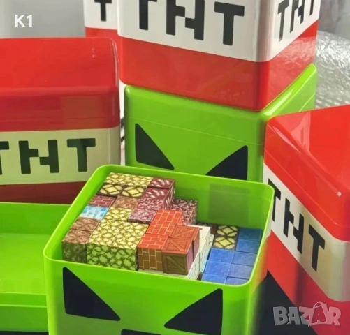 Майнкрафт 240 броя магнитни кубчета с КУТИЯ за съхранение, Minecraft Magnetic blocks, снимка 3 - Фигурки - 53579732