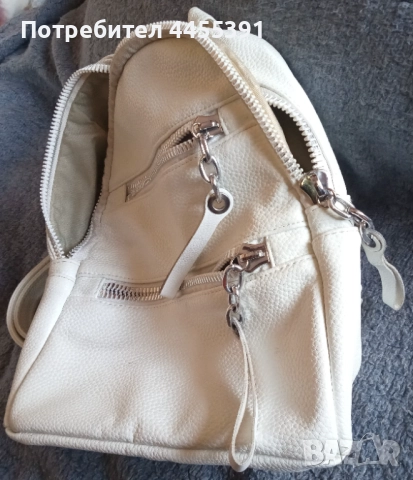 Елегантна дамска бяла раница, снимка 5 - Чанти - 51450854