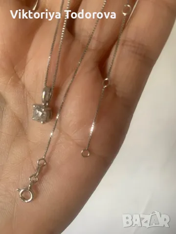 Ново колие с ест.диамант-0,50к-СУПЕР ОФЕРТА-НА ПОЛОВИН ЦЕНА-ДО КОЛЕДА, снимка 7 - Колиета, медальони, синджири - 48319718