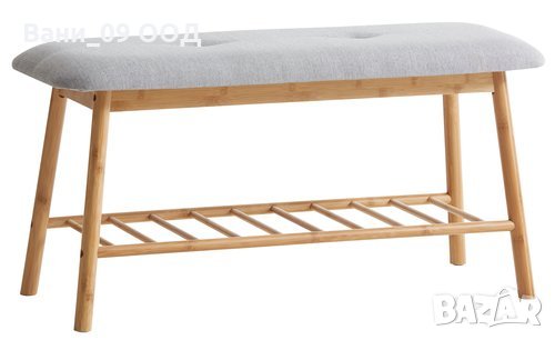 Интериорна бамбукова пейка с етажерка за обувки, снимка 4 - Други - 32670403