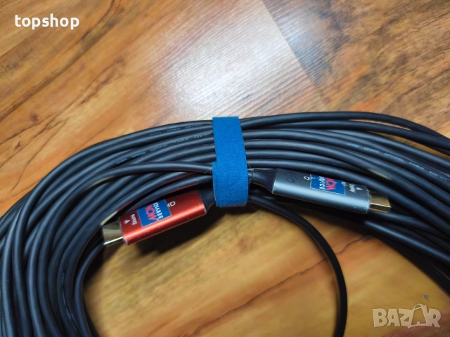 ТЕСТВАН, 100% работещ Оптичен HDMI кабел Twozoh 45 метра, 4K HDMI към HDMI кабел 4K/60Hz..., снимка 3 - Кабели и адаптери - 51637816