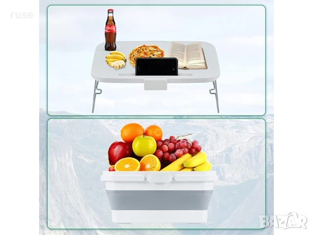 НОВИ! Сгъваема кошница за пикник с капак- маса кошница за пазаруване, снимка 4 - Други стоки за дома - 50755838