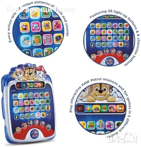 Нов PAW Patrol интерактивен таблет със светлини и звуци за деца играчка, снимка 3 - Образователни игри - 51900645