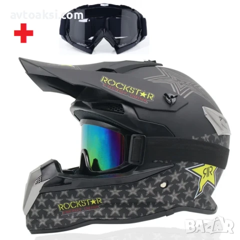 Каска Крос Мотор/Скутер/Бъги/Вело/АТВ с очила-MT-33