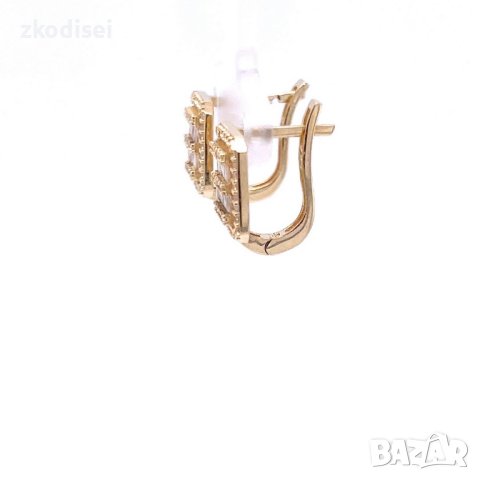 Златни обеци 2,99гр. 14кр. проба:585 модел:21878-2, снимка 3 - Обеци - 44134439