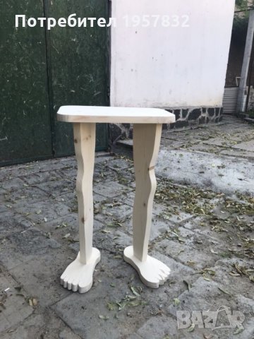 Дизайнерска декоративна дървена маса със стъпала ръчна изработка, снимка 2 - Декорация за дома - 26228497
