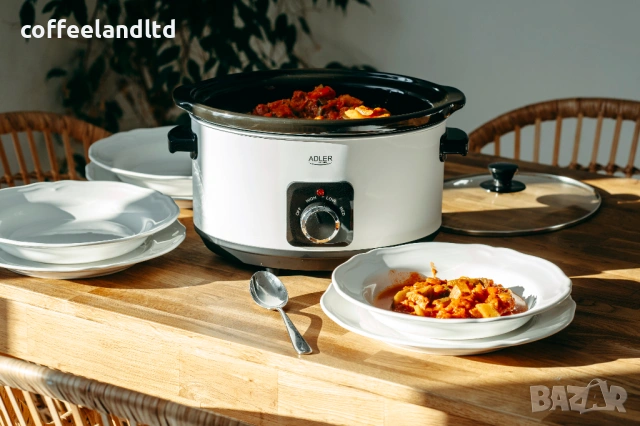 Уред за бавно готвене с керамичен съд 5,8 л. - AD6413, снимка 4 - Мултикукъри - 53563361