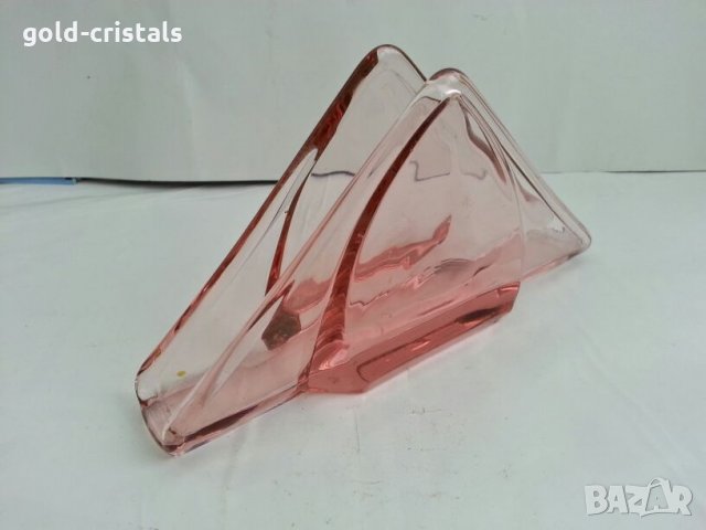 Стар стъклен салфетник, снимка 6 - Антикварни и старинни предмети - 27240431