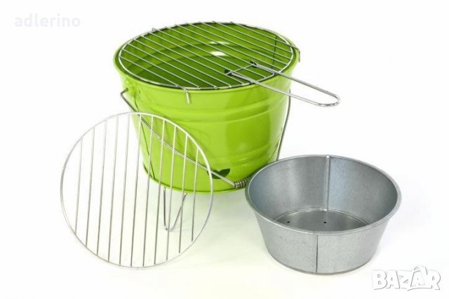 Грил кофа, кофа-грил, мини грил, парти грил, парти барбекю, мини барбекю, зелено, снимка 4 - Барбекюта - 34392579