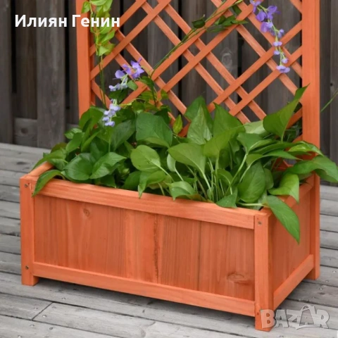 Решетка за цветя със саксия, 60 x 30 x 122, 5 см, снимка 4 - Саксии и кашпи - 53449510