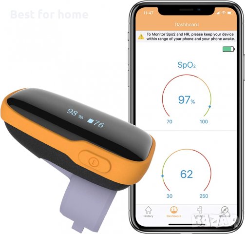 Оксиометър пулсов смарт WearO2 Wearable Pulse Oximeter